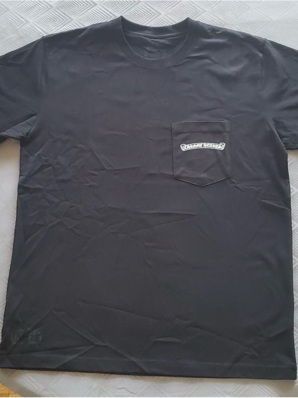 Chrome Hearts Black Short Sleeve Pocket Tee with Chest Logo